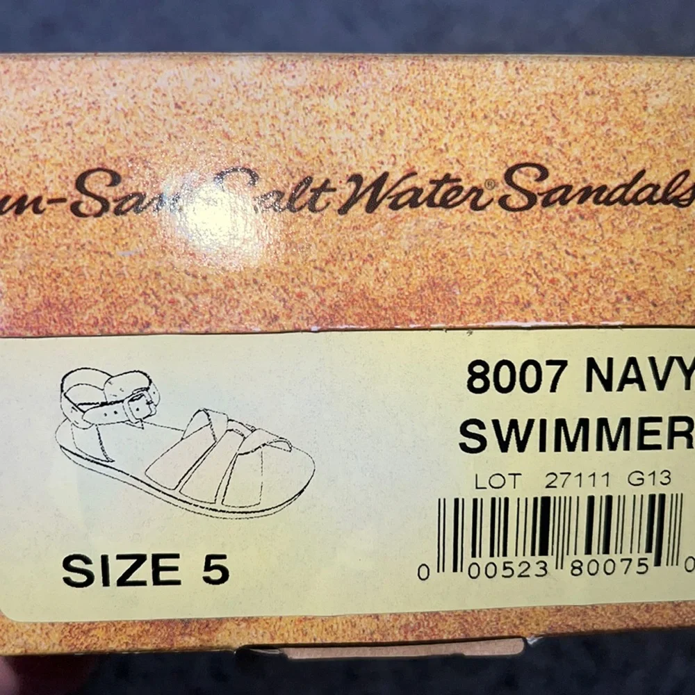 AUTH NIB SALT WATER SANDAL by Hoy Shoes Swimmer Toddler Infant NAVY